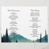 Camping Wedding Folded Wedding Program (Achterkant)