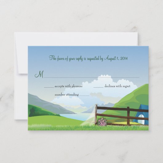 Camping Wedding RSVP (Voorkant)