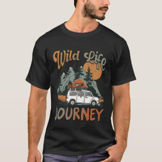 Camping Wild Life Journey retro T-shirt