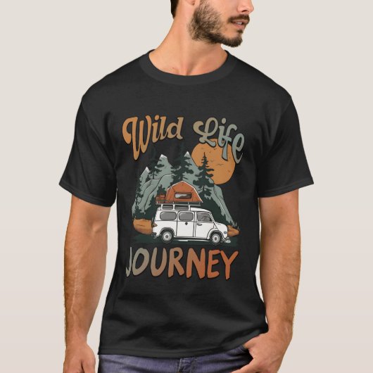 Camping Wild Life Journey retro T-shirt (Voorkant)