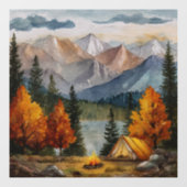 Camping Window Cling Raamsticker (Vel)