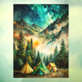 Camping Window Cling Raamsticker (Vel 3)