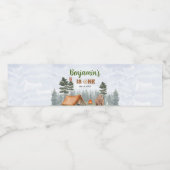 Camping Woodland Verjaardag Waterfles Label Waterfles Etiket (Enkel label)