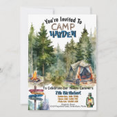 Camping Woods Camp extérieur Invitations d'anniver (Devant)
