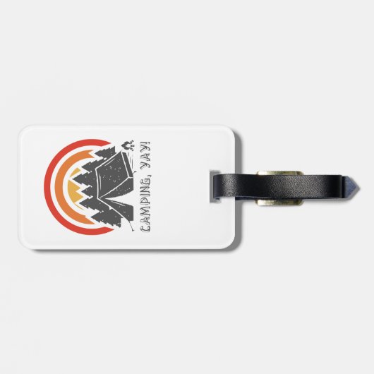 Camping, Yay. Bagagelabel (Achterkant horizontaal)