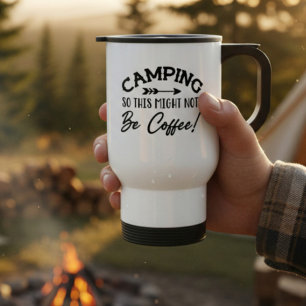 Camping zodat dit geen koffie zou kunnen zijn reisbeker