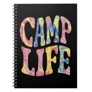 Camping Zomer Meisjes Camp Life Stropdas-Die Retro Notitieboek