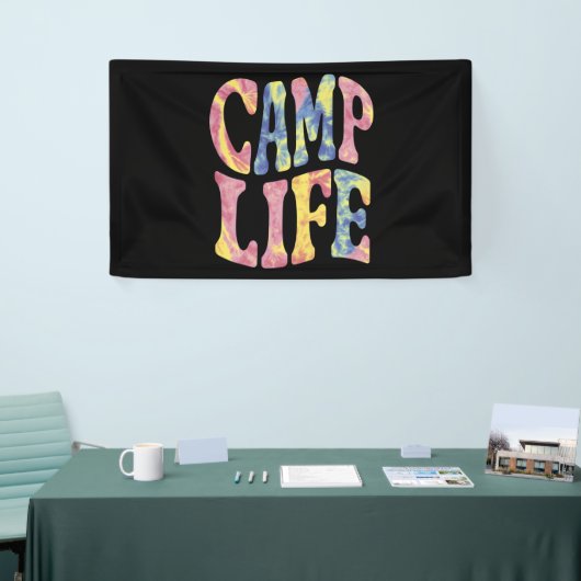 Camping Zomer Meisjes Camp Life Stropdas-Die Retro Spandoek (Beurs)