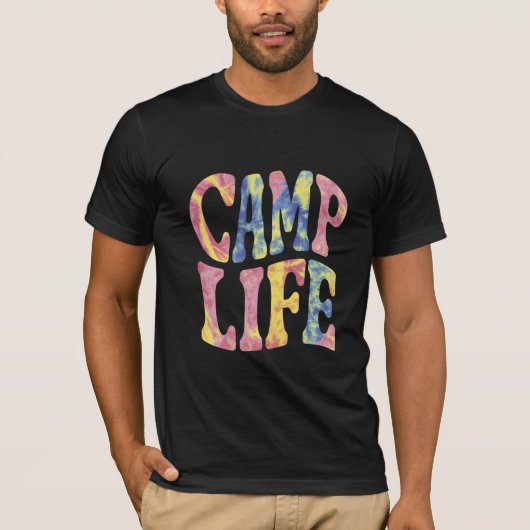 Camping Zomer Meisjes Camp Life Stropdas-Die Retro T-shirt (Voorkant)