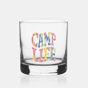 Camping Zomer Meisjes Camp Life Stropdas-Die Retro Whisky Glas