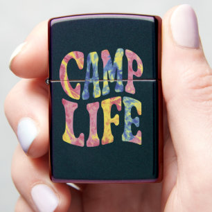 Camping Zomer Meisjes Kampeer Leven Tie-Dye Retro