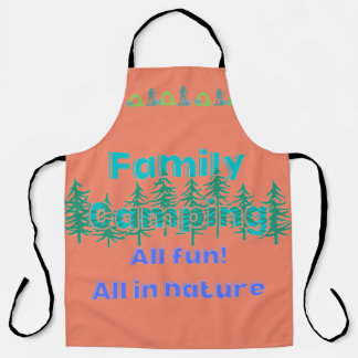 Camping zomerplezier voor de hele familie schort