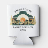 Camping Zonsondergang Bergen Aangepaste Familie Re Blikjeskoeler (Achterkant)