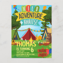 Campingavontuur Alle Kampeerders Verjaardag Briefkaart