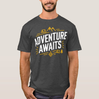 Campingavontuur wacht jongen t-shirt