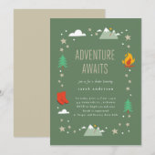 Campingavontuur wacht Neutrale baby shower Kaart (Voorkant / Achterkant)