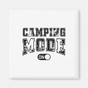 Campingmodus Aan Outdoor Camper Natuurliefhebber A Magneet