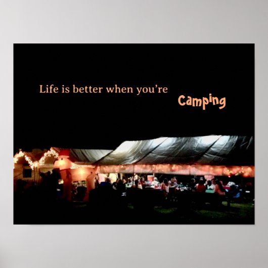 Campingposter Poster (Voorkant)