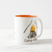 Campire avec des Marshmallows Toasting Custom Mug (Devant droit)