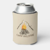 Campire met Toasting Marshmallows Koelbox Blikjeskoeler (Blikje Achterkant)
