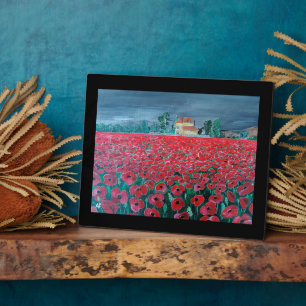 Campo de Amapolas Schilderij door Alfred Fox Fotoplaat
