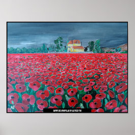 Campo de Amapolas schilderij van Alfred Fox Poster
