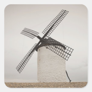 Campo de Criptana, antieke windmolens van La Manch Vierkante Sticker