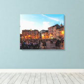 Campo de Fiori, Rome, Italië, bij zonsondergang -  Canvas Afdruk (Insitu (Houten vloer))