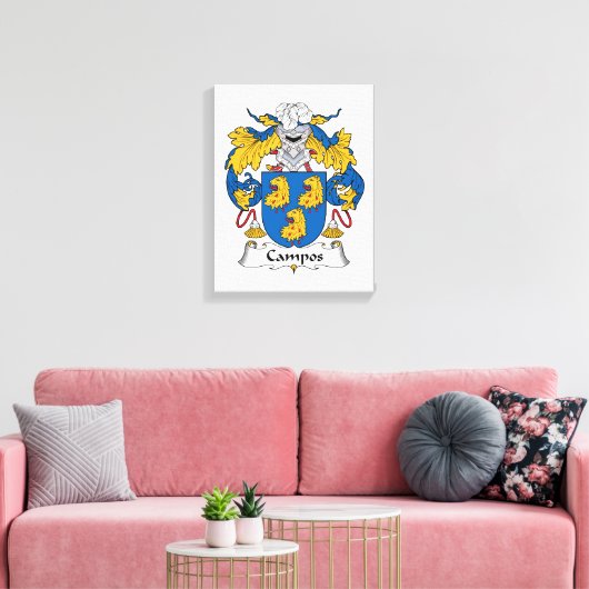 Campos Family Crest Canvas Afdruk (Insitu (Woonkamer))