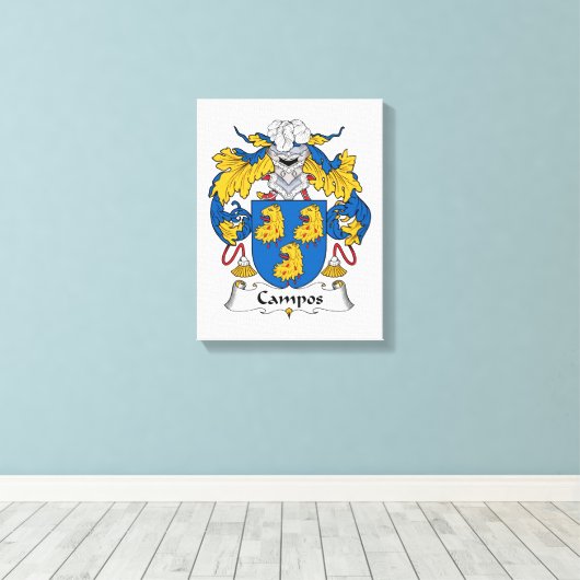 Campos Family Crest Canvas Afdruk (Insitu (Houten vloer))