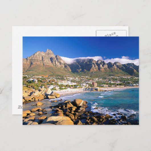 Camps Bay Beach And The Twelve Apostles Range Briefkaart (Voorkant / Achterkant)