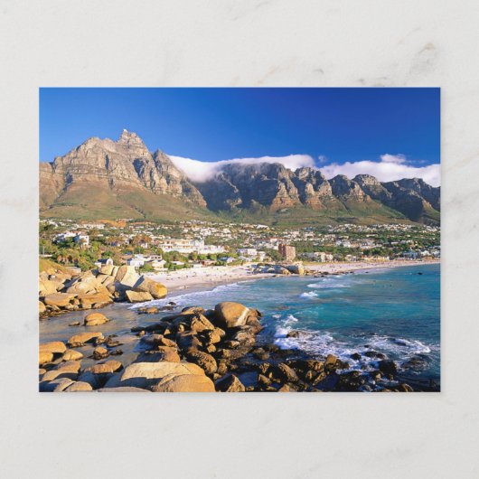 Camps Bay Beach And The Twelve Apostles Range Briefkaart (Voorkant)