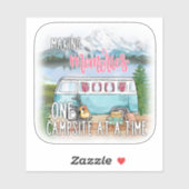 Campsite Camper Trailer Mountians Herinneringen Ma Sticker (Vel)