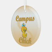 Campus Chick Glas Ornament (Voorkant links)