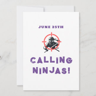 Campus Ninja broederschap partijen Uitnodigingskaa Save The Date