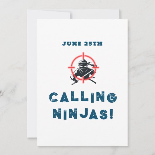 Campus Ninja broederschap partijen Uitnodigingskaa Save The Date (Voorkant)