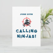 Campus Ninja broederschap partijen Uitnodigingskaa Save The Date (Staand voorkant)