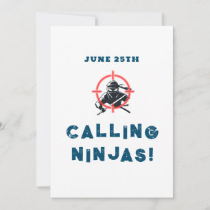 Campus Ninja broederschap partijen Uitnodigingskaa Save The Date