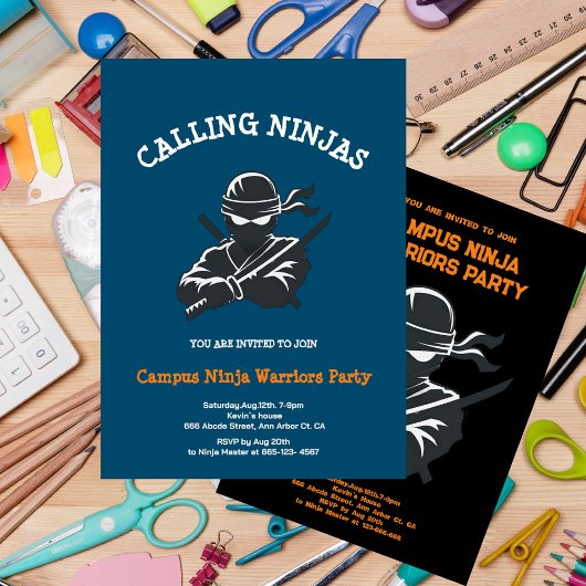 Campus Ninja | Carte d'invitation de Fraternité