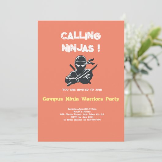 Campus Ninja | Carte d'invitation de Fraternité (Debout devant)