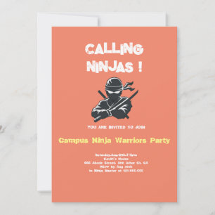 Campus Ninja   uitnodigingskaart voor broederschap Save The Date
