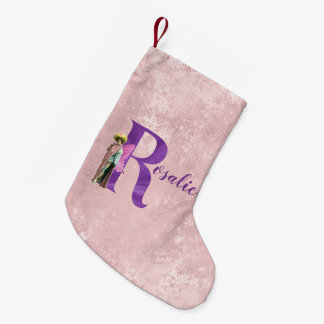 Campy Purple Shimmer Fairy Letter R Personalized Kleine Kerstsok
