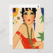 Campy Vamp Postcard Briefkaart (Voorkant / Achterkant)