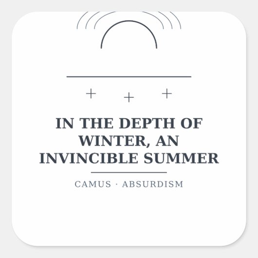 Camus Eté Invincible — Autocollant (Devant)