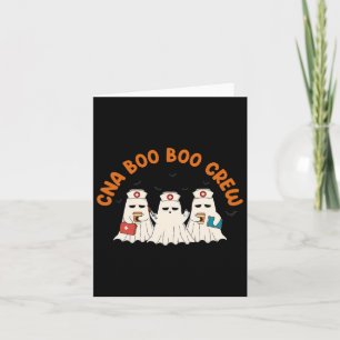 Can Boo Boo Crew Nurse Retro Funny Ghost Halloween Kaart