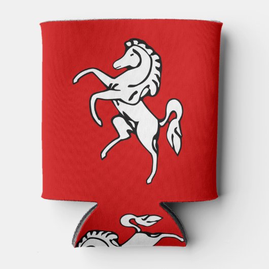 Can Cooler with flag of Kent County, England (Voorkant)