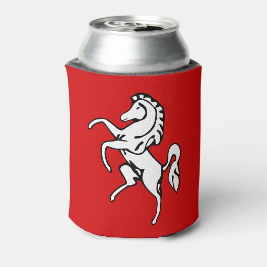 Can Cooler with flag of Kent County, England (Blikje Achterkant)
