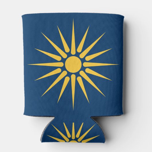 Can Cooler with flag of Macedonia, Greece (Achterkant)