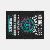 Can Ever Play Your Part Suicide Prevention Awarene Fleece Deken (Voorkant (Horizontaal))
