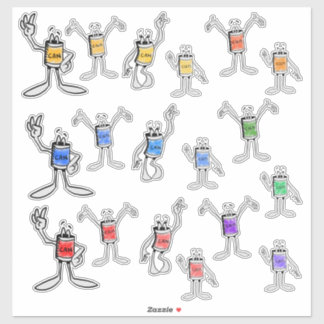 Can Familie Sticker Vel